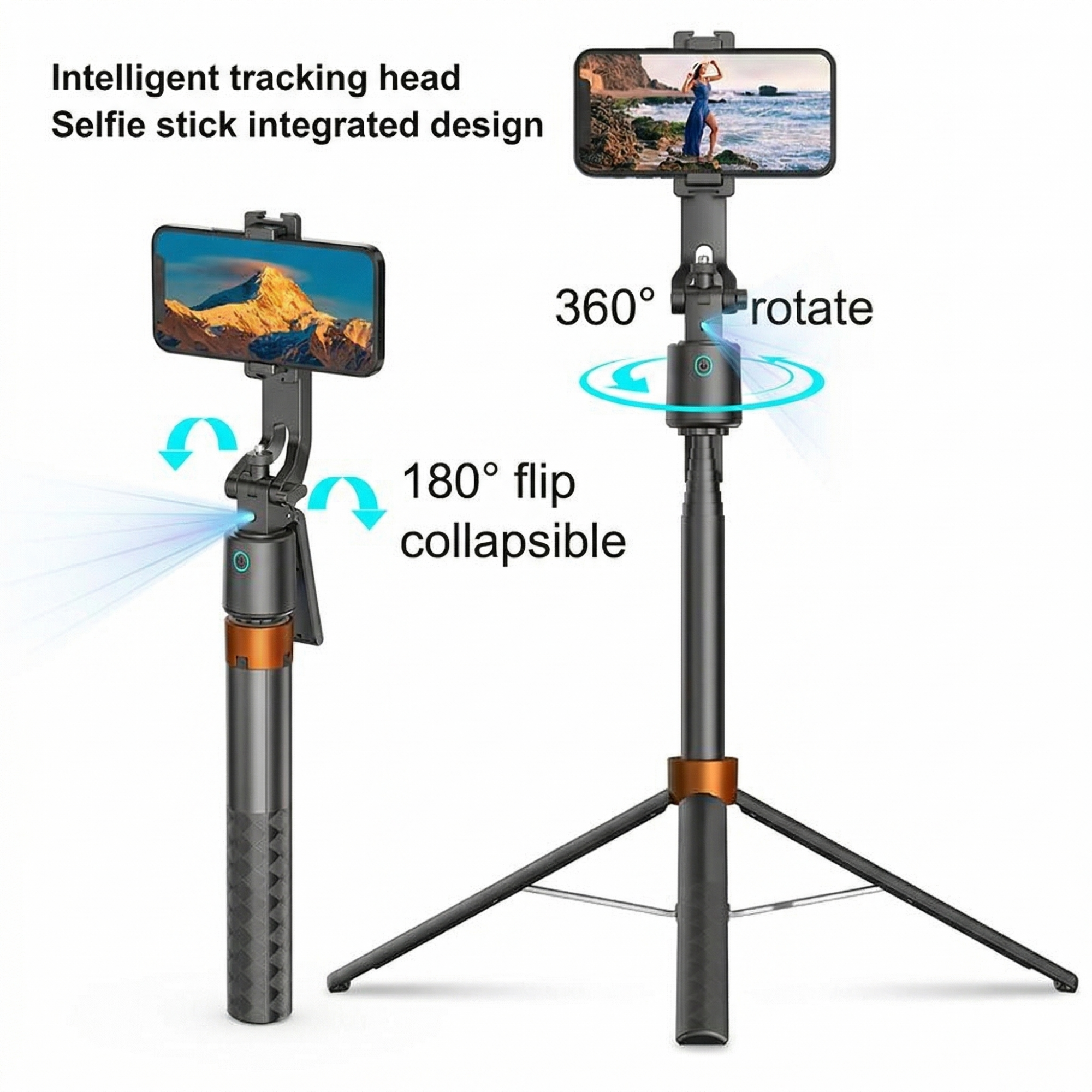 Picture of Q13 Intelligent AI Tracker Selfie Stick 360 Degrees Auto Face Tracking