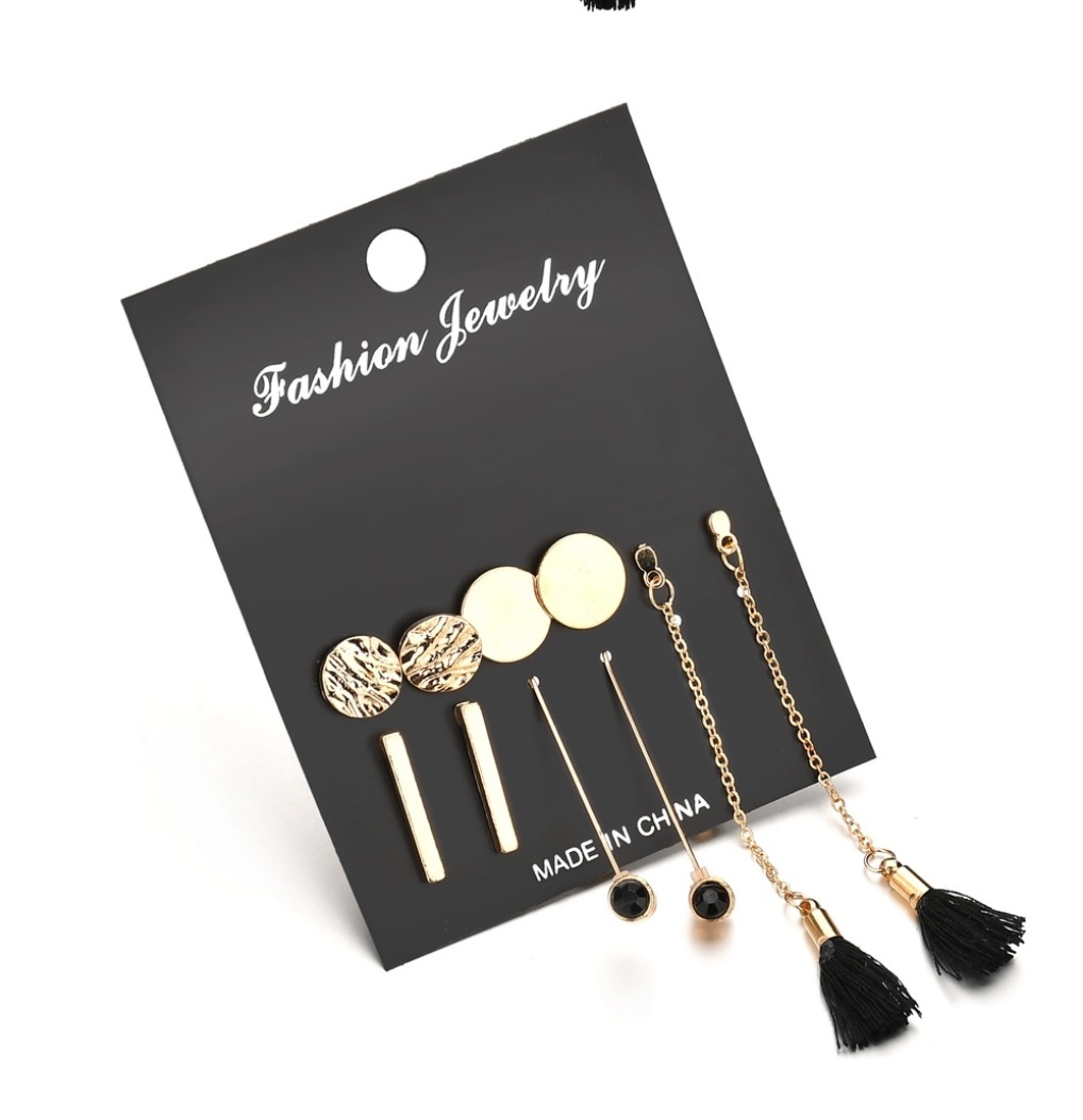 Picture of 5 Pairs of earring Set stylish and modern collection for Women's Fashion