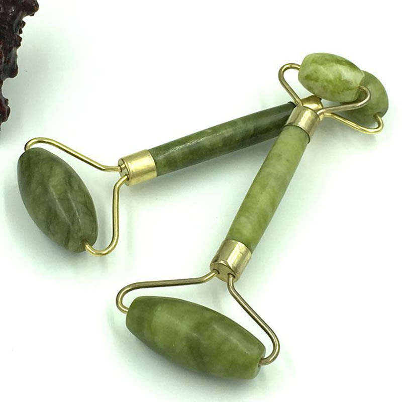 Picture of 1 Piece Facial Massage Face-Lifting Natural Jade Roller Double Head Massage Tool Facial Jade Push Facial Lift Massanger Skin Care - Black Head Remover