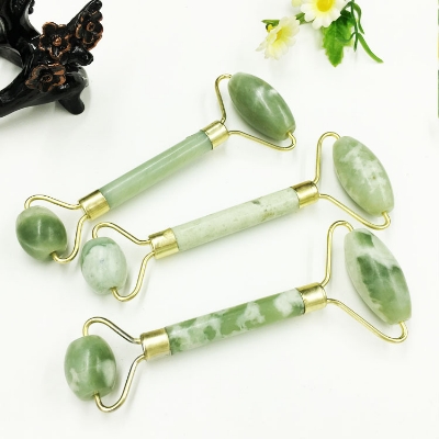Picture of 1 Piece Facial Massage Face-Lifting Natural Jade Roller Double Head Massage Tool Facial Jade Push Facial Lift Massanger Skin Care - Black Head Remover