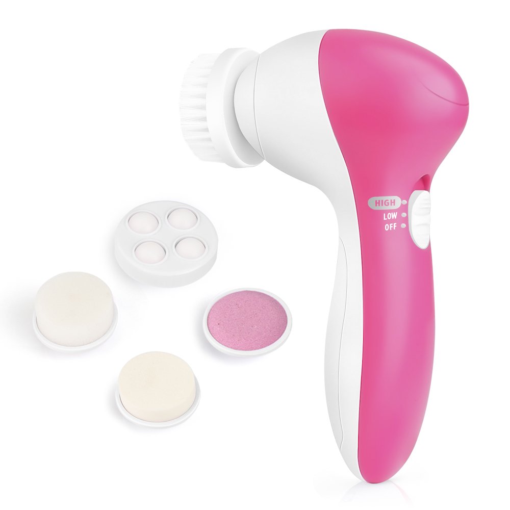 Picture of 5 in 1 beauty instrument beauty facial brush facial cleaning massager private label facial massager