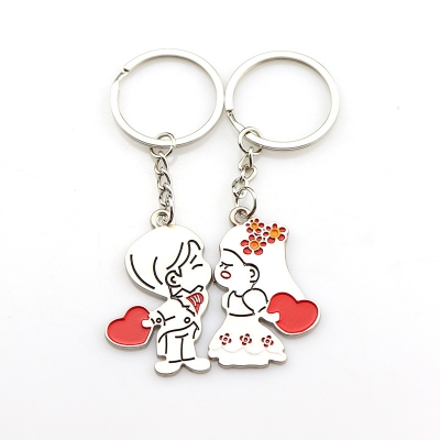 Picture of Korean Keychain Creative Doll Keychain Valentine's Day Street Promotional Gift Small Gift Key Chain