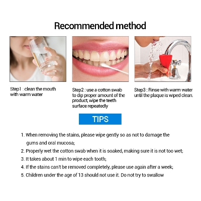 Picture of LANBENA tooth cleanser with 10 cotton swabs- Clean teeth 25ml