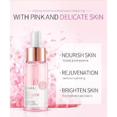 Picture of LAIKOU Sakura Japan Extract Shrink Pores Remove Acne Skin Cherry Blossom Essence- 17 ml