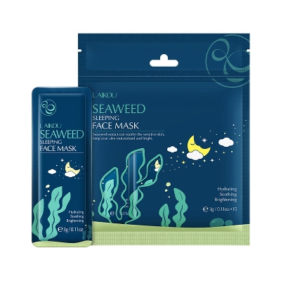Picture of Laikou seaweed sleep msk 3g*15 pieces of bags for hydration and moisturizing sleeping face msk