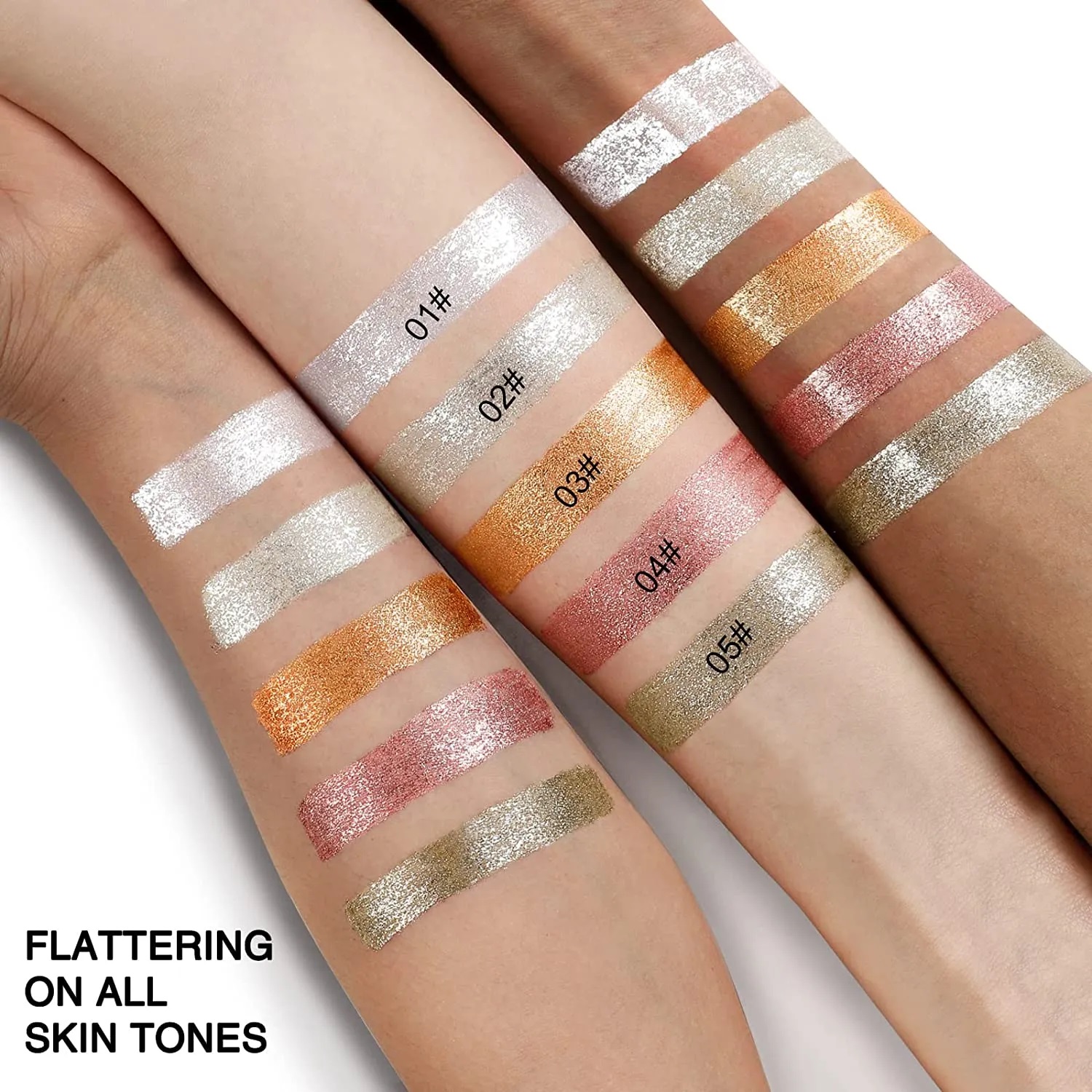 Picture of FLARE মেকাপ কম্বো সেট10 Pcs/Set Liquid Glitter Eyeshadow Palette- 10 Colors