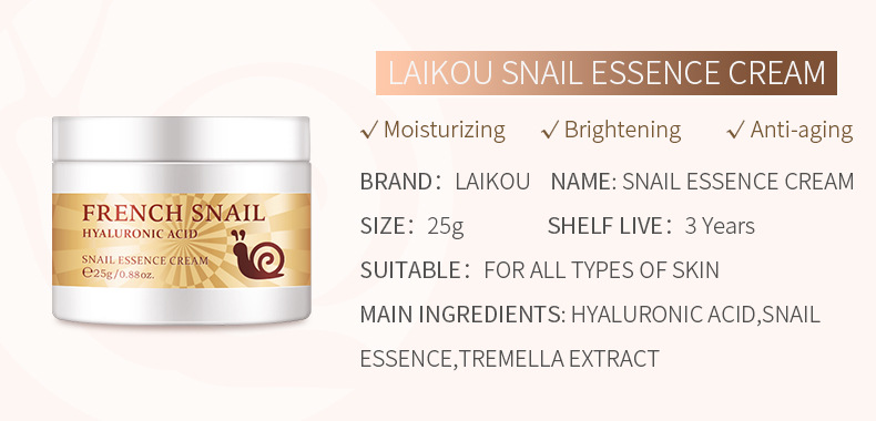 Picture of LAIKOU French Snail Hyaluronic Acid Snail Essence Cream- 25g