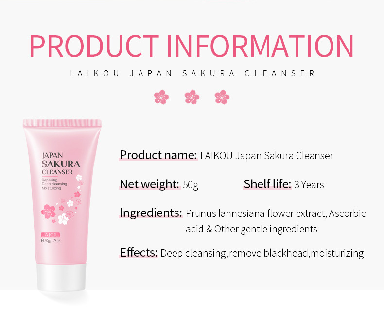 Picture of LAIKOU Japan Sakura Face Cleanser- 50g