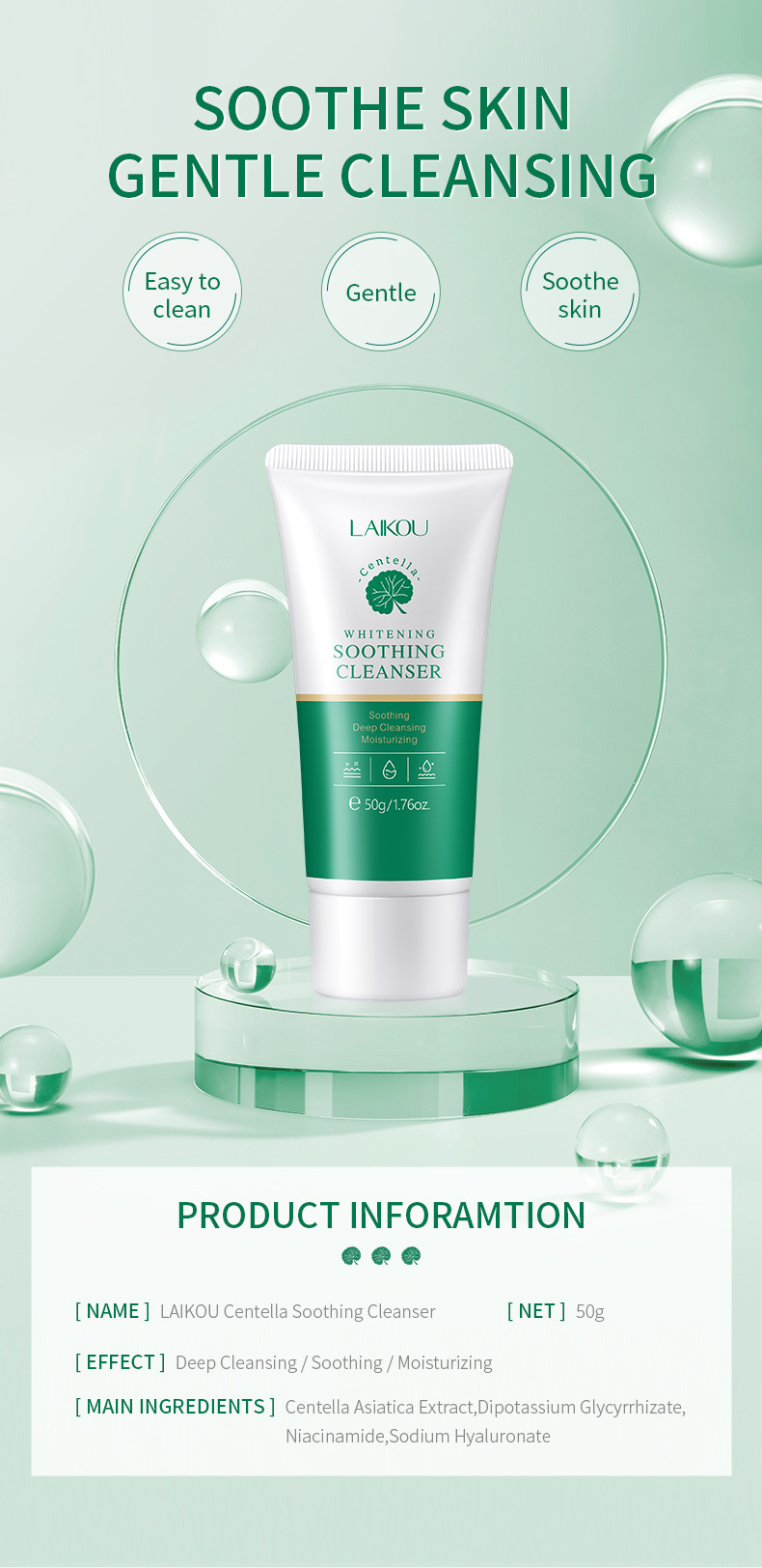 Picture of LAIKOU Whitning Soothing Cleanser- 50g