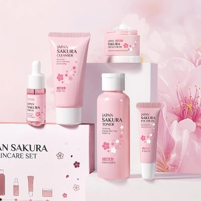 Picture of LAIKOU Japan Sakura Skin Care 5 Pcs Combo Set for Women
