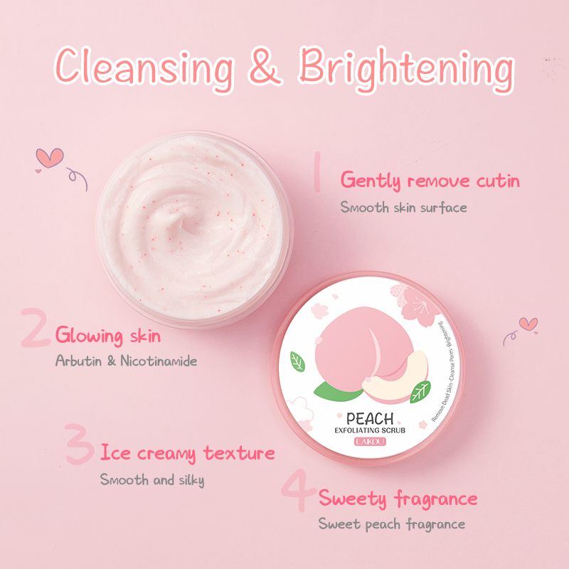 Picture of LAIKOU Scrubs Natural Pore Shrinking Skin Exfoliating Peach Scrub- 90g