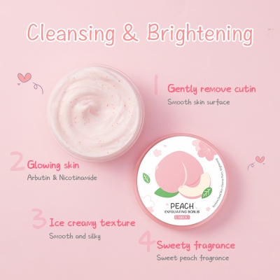 Picture of LAIKOU Scrubs Natural Pore Shrinking Skin Exfoliating Peach Scrub- 90g