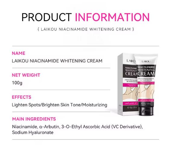 Picture of LAIKOU Niacinamide Whitening Lighten Spots, Moisture Cream- 100g