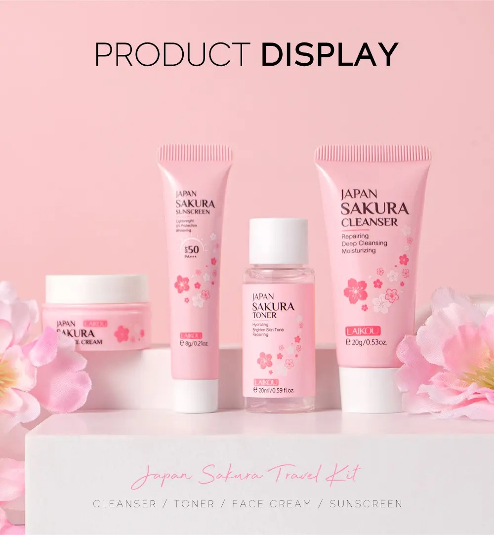 Picture of LAIKOU Japan Sakura 4 Pcs/Set Travel Kit- 56g