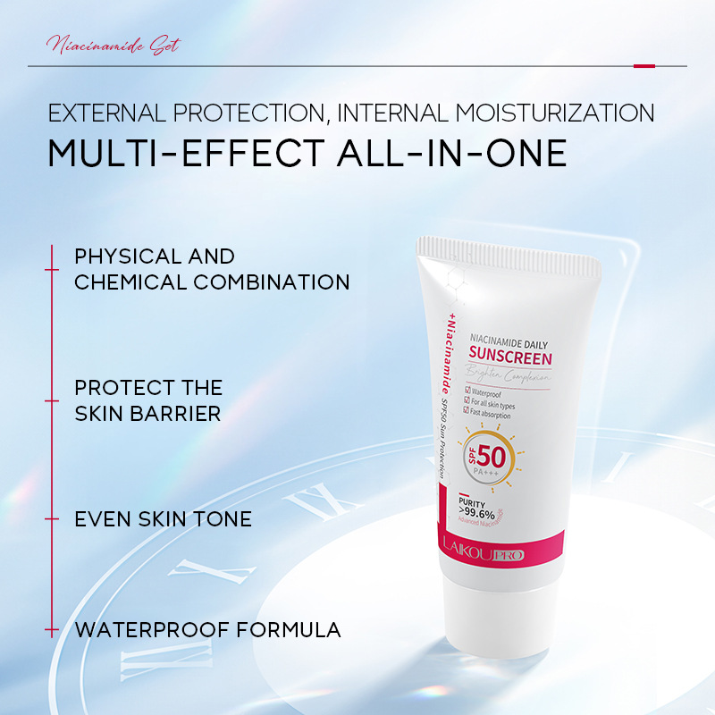Picture of LAIKOU Pro Niacinamide Daily Waterproof SPF 50+++ Sunscreen Cream- 50g
