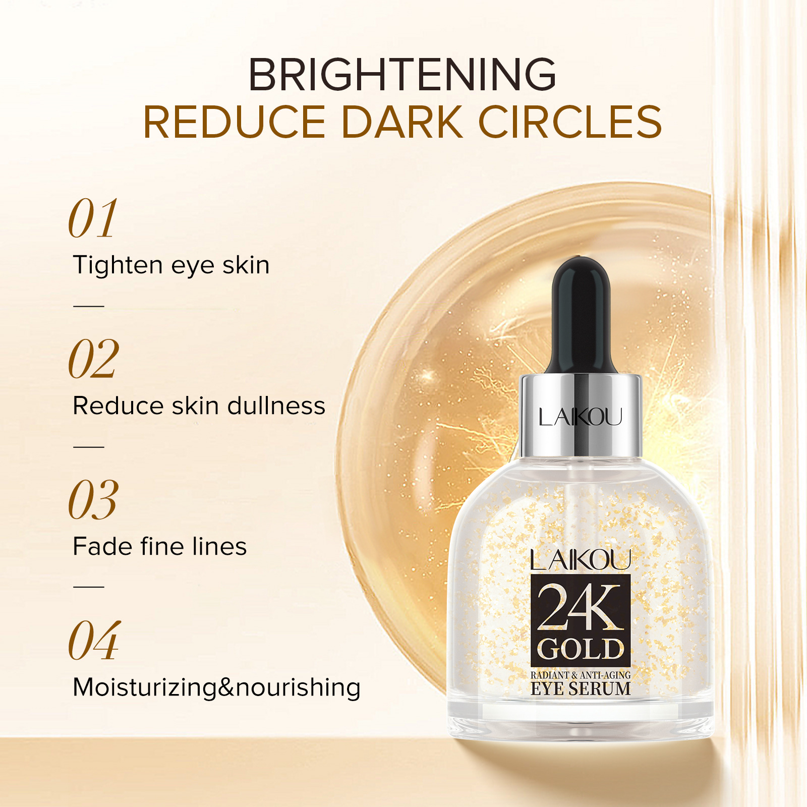 Picture of LAIKOU 24K Gold Radiant & Anti-Aging Eye Serum\- 30ml