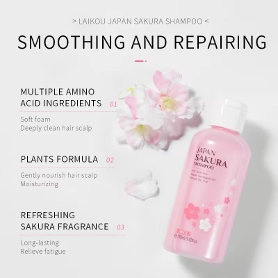 Picture of LAIKOU Japan Sakura Anti Split Ends Hair Shampoo- 100ml
