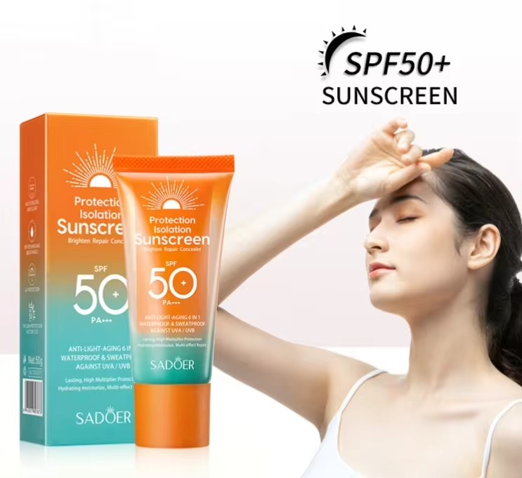 Picture of SADOER Protection Isolation SPF 50 PA+++ Brighten Repair Sunscreen Cream- 50g