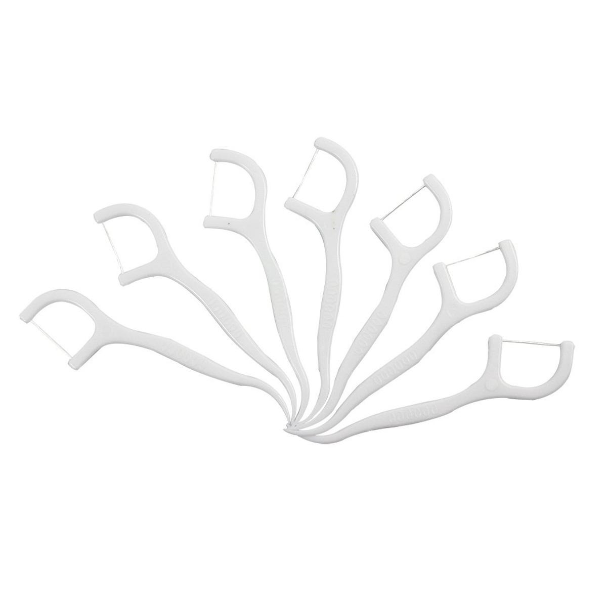 Picture of Dental Floss Pick Toothpick Interdental Cleaner Tooth Pick Flosser- 30 pcs