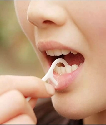 Picture of Dental Floss Pick Toothpick Interdental Cleaner Tooth Pick Flosser- 30 pcs