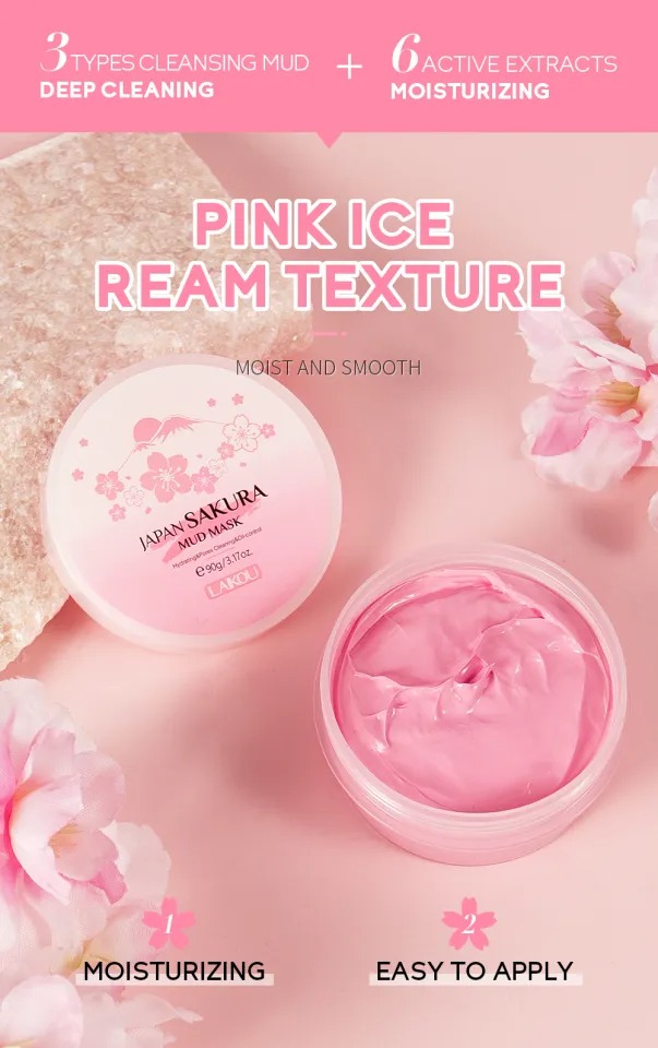 Picture of LAIKOU Japan Sakura Hydrating, Pores Cleansing & Oil Control Mud Mask- 90g