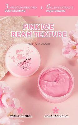 Picture of LAIKOU Japan Sakura Hydrating, Pores Cleansing & Oil Control Mud Mask- 90g