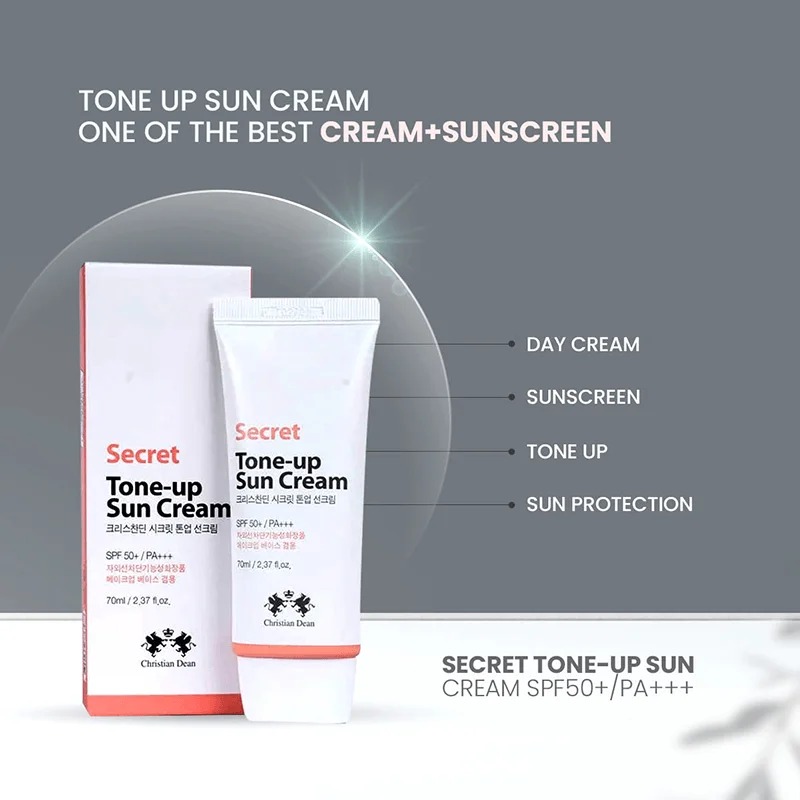 Picture of Christian Dean Secret Tone-Up SPF50+ PA+++ Sun Cream– 70ml