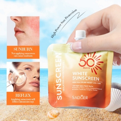 Picture of SADOER SPF 50+ PA+++ White Isolation Protection 6 in 1 White Sunscreen- 30g