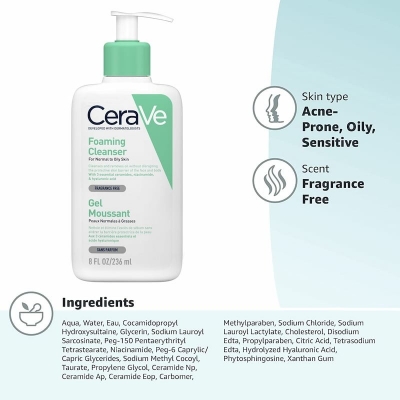Picture of CeraVe Gel Moussant Foaming Cleanser- 236ml