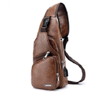 Picture of Men's fashion Men's Chest Bag Crossbody Men's Bag(Brown)