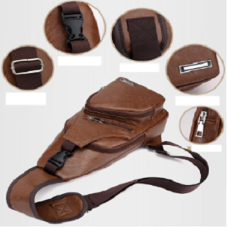 Picture of Men's fashion Men's Chest Bag Crossbody Men's Bag(Brown)