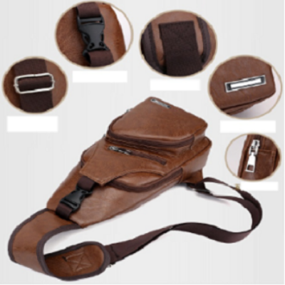Picture of Men's fashion Men's Chest Bag Crossbody Men's Bag(Brown)