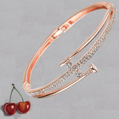 Picture of Nail Bracelet Women's Jewelry Alloy Bracelet Handicraft for women's fashion(Rose Gold)