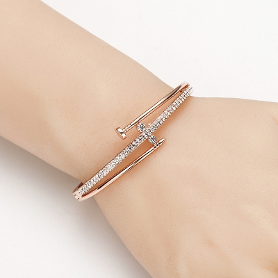 Picture of Nail Bracelet Women's Jewelry Alloy Bracelet Handicraft for women's fashion(Rose Gold)