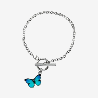 Picture of 2 Pcs/Set Blue And Purple Color Butterfly Bracelet For Women Fashion - Bracelet(Blue)