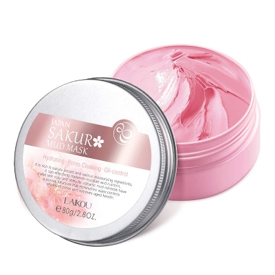 Picture of Laikou Japan Sakura Deep Cleansing Mud face pack Mask- 80G - Black Mask(Face)