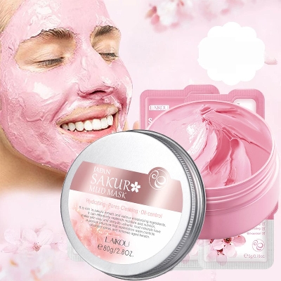 Picture of Laikou Japan Sakura Deep Cleansing Mud face pack Mask- 80G - Black Mask(Face)