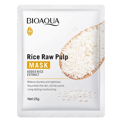 Picture of Bioaqua rice seed pulp mask hydrating moisturizing face sheet mask for women makeup(Face)