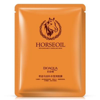 Picture of Bioaqua Moisturizing Horse Oil Face Sheet Mask- 30g(Face)