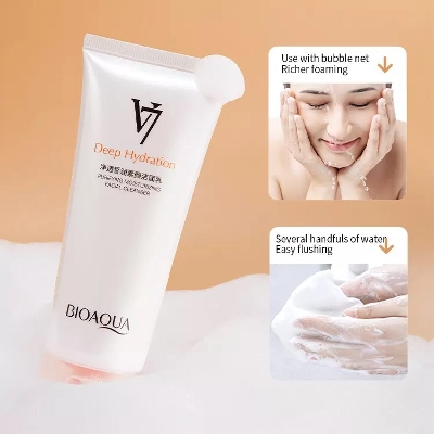 Picture of Bioaqua V7 Deep Hydrating Deep Cleaning Facial Foam Cleanser- 100g(White-Bioaqua V7)