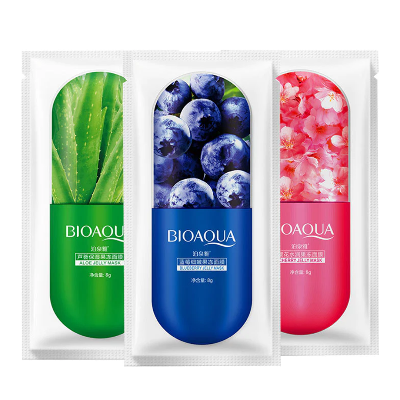Picture of 3 Pcs/Set Differnet Flavours Bioaqua 8g Moisturizing Facial Gel Mask(Face)