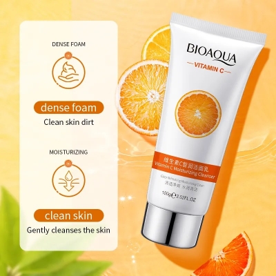 Picture of BIOAQUA Deep Cleansing Vitamin C Facial Foam Cleanser-100g(Vitamin C)