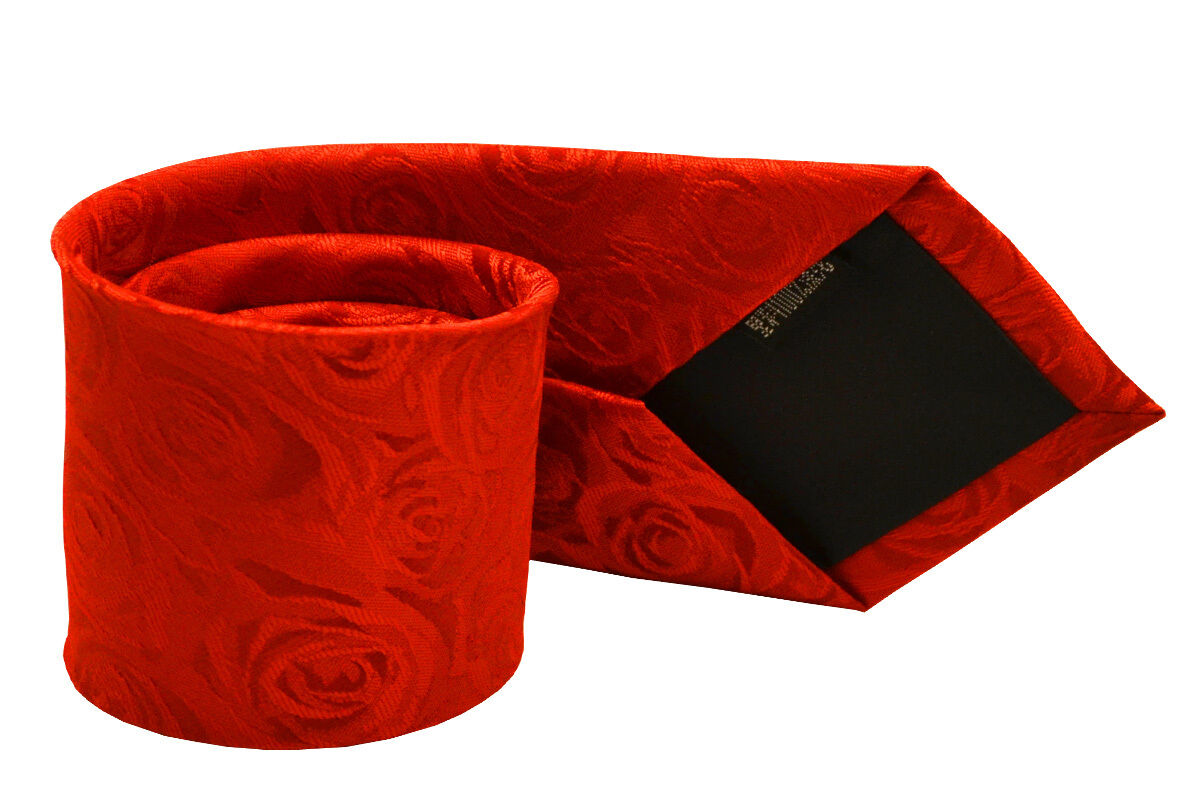 Picture of Rose Red Colour Professional Formal Tie for Men- 8cm(Red)