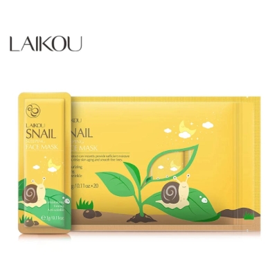 Picture of LAIKOU 20 Pcs/Set Snail Sleeping Face Mask- 3g*20 Pieces(Snail)
