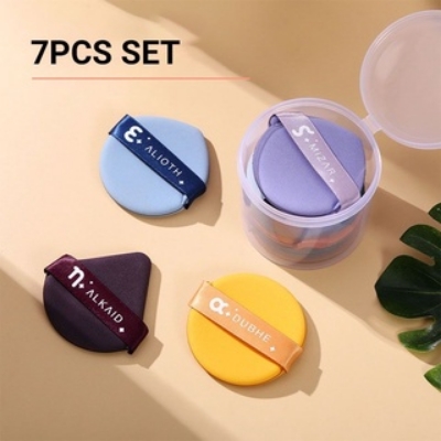 Picture of 7 Pcs/Set Makeup Puff Set Air Cushion Sponge Puff Sponge Cushion Puff- Multicolour(Multicolor)