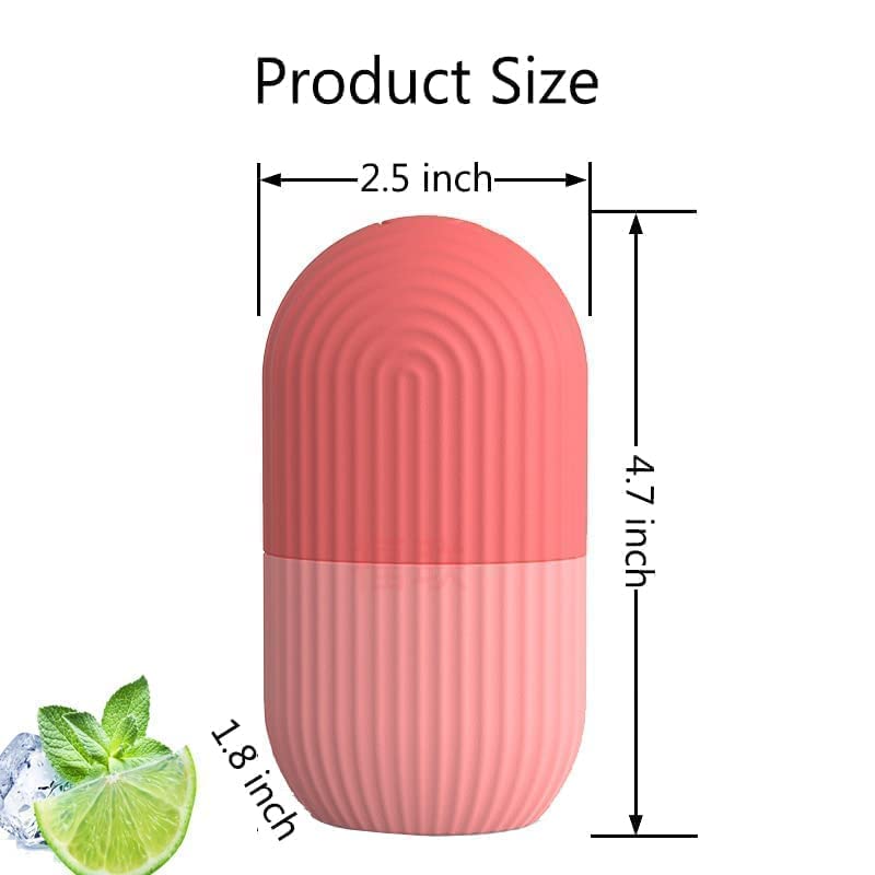 Picture of Home Use Skin Care Tool Facial Massage Silicone Face Ice Cooling Globe Roller for Lifting Facial Ice Roller- Pink(Pink)
