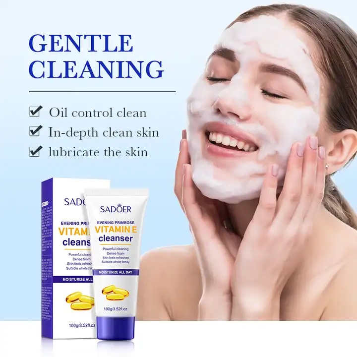 Picture of SADOER Evening Primrose Vitamin E Moisturizing Deep Cleansing Facial Cleanser- 100g(Vitamin E)