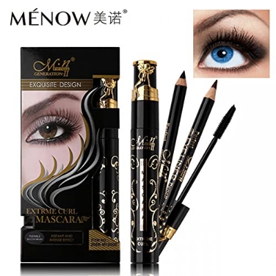 Picture of Menow Generation II Exquisite Design Extreme Curl Mascara with 2 pcs Eyeliner Pencil- M10006(Waterproof)