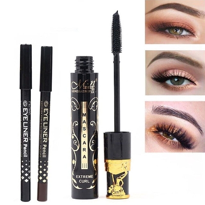 Picture of Menow Generation II Exquisite Design Extreme Curl Mascara with 2 pcs Eyeliner Pencil- M10006(Waterproof)