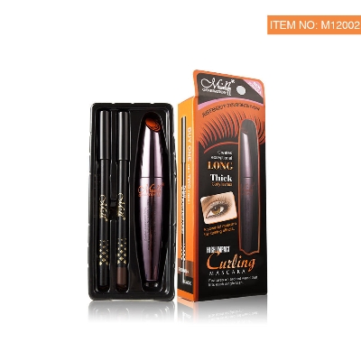 Picture of Menow M12002 Long Thick Curly Lashes Powerful mascara for Striking Effects Curling Mascara- 10g (Buy One Mascara Get 2 Free Eyeliner)(Waterproof)